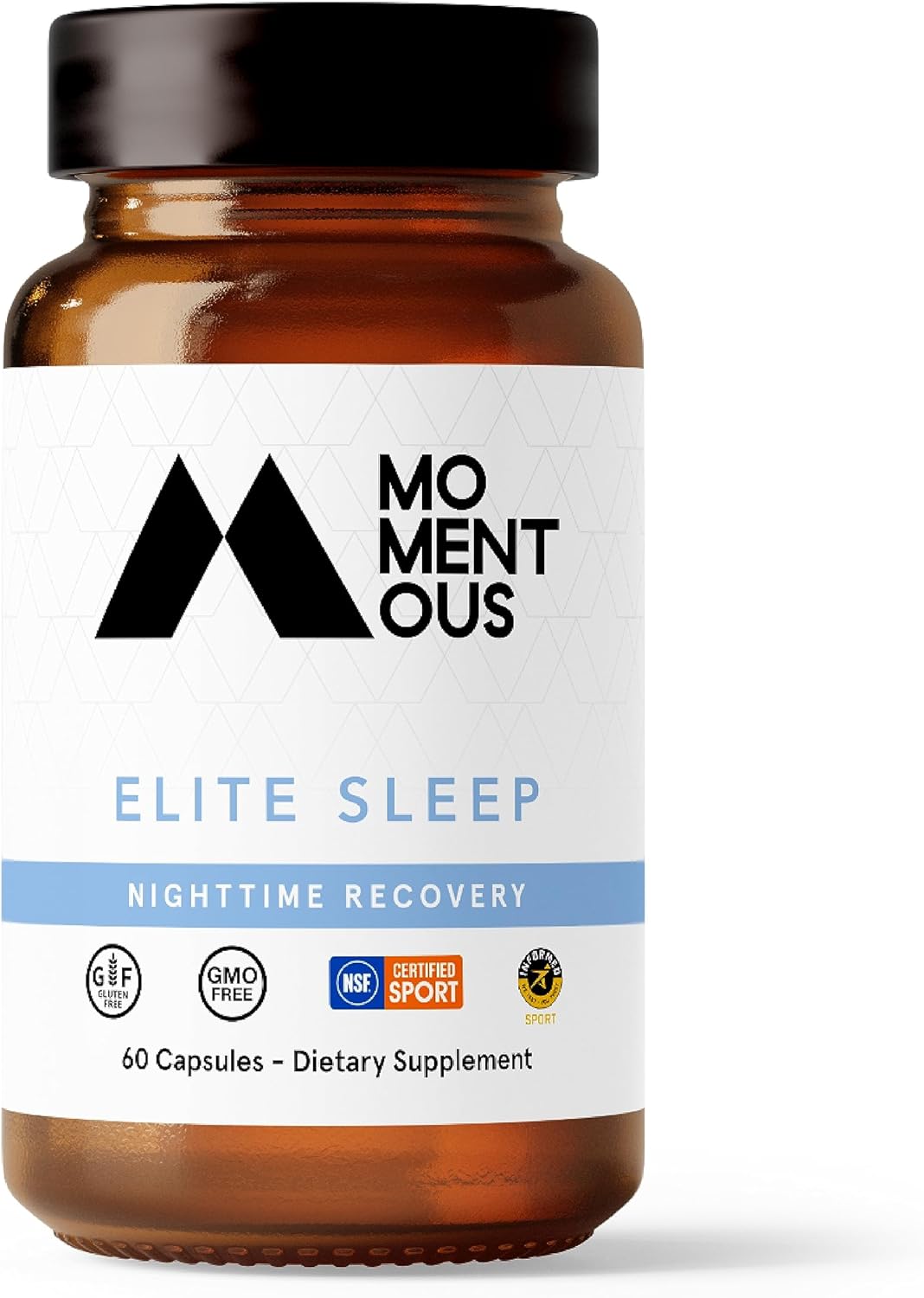 Momentous Elite Sleep Capsules, 30 Servings, Vegan, Gluten-Free, Nsf Certified