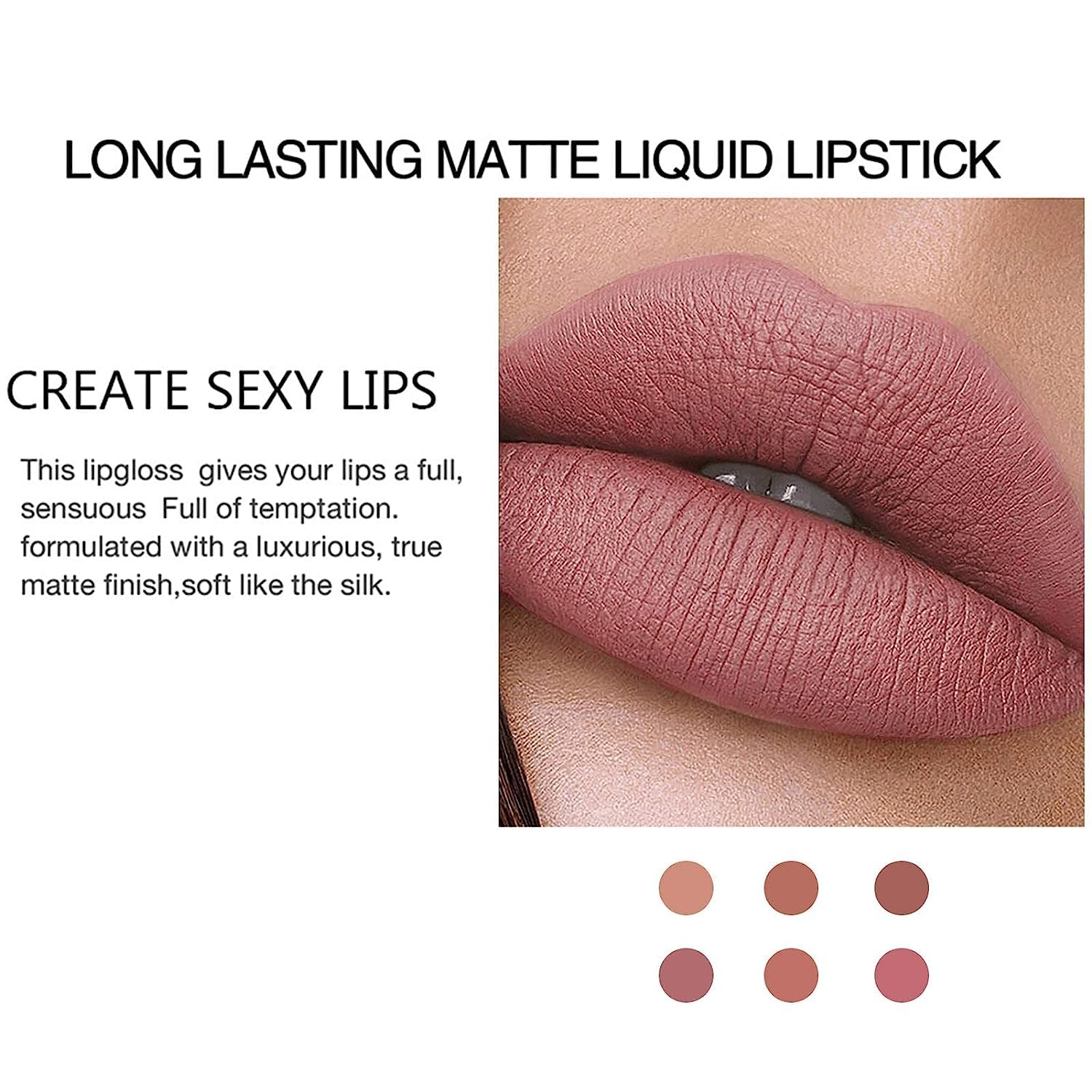 Maepeor Matte Liquid Lipstick 6Pcs Nude Velvety Lip Gloss Kit Long-Lasting Wear Non-Stick Cup And Not Fade Lipstick Set For Warm Or Cool Undertone (Nude Series, 6Pcs-E) : Beauty & Personal Care