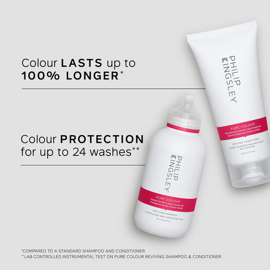 Philip Kingsley | Pure Colour Reviving Shampoo And Conditioner Set | Duo For Coloured Bleached Hair | Deep Conditioning, Colour Protecting, Anti Fade, Preserving Enhancer | 250Ml & 200Ml