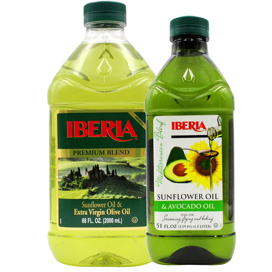 Iberia Sunflower and Extra Virgin Oil Blend, 2L + Iberia Sunflower & Avocado Oil, 51 oz : Grocery & Gourmet Food