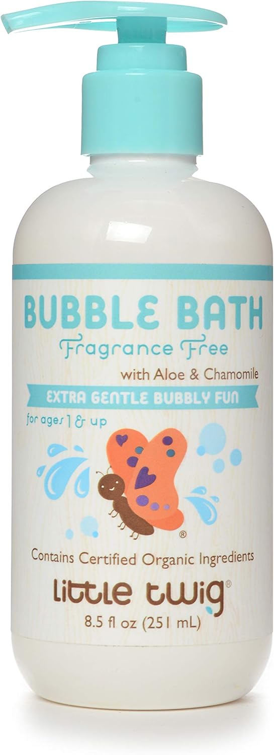 Little Twig Bubble Bath, Baby Bath Essential With Natural Plant Derived Formula, Vegan, Gluten-Free, Paraben-Free, Berry Pomegranate Scent, 8.5 Fl. Oz