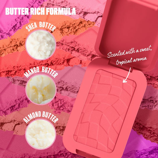 Nyx Professional Makeup Buttermelt Powder Blush, Fade And Transfer-Resistant Blush, Up To 12Hr Make Up Wear, Vegan Formula - My Butta Half