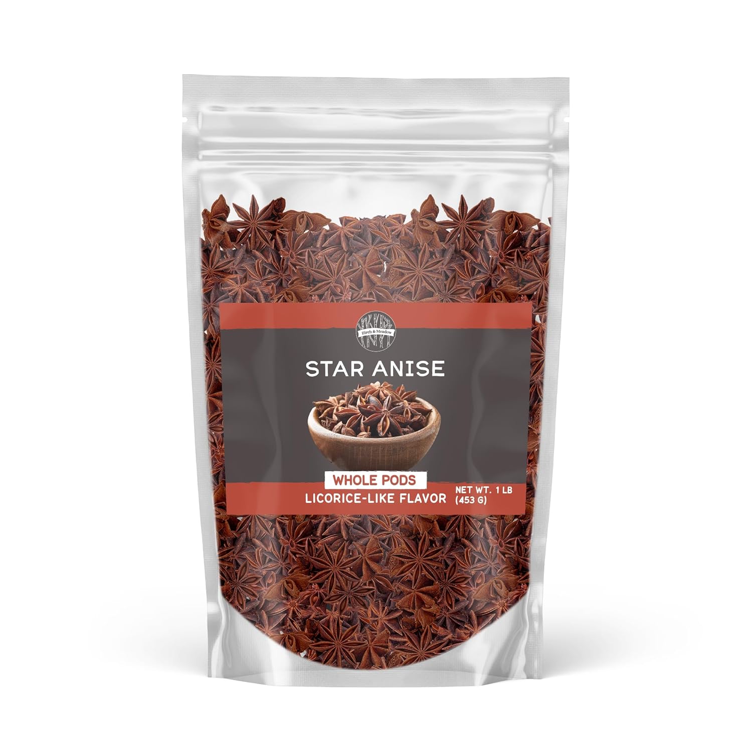 Birch & Meadow Whole Star Anise, 1 Lb, Whole Pods, Teas & Baking