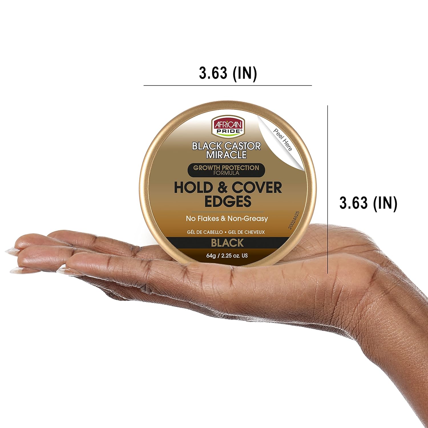 African Pride Black Castor Miracle Hold & Cover Edges - Slicks and Controls Edges, Covers Grays, Fills Thinning Areas, Contains Black Castor Oil & Coconut Oil, 2.25 oz : Beauty & Personal Care