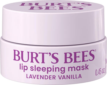 Burt’S Bees Lavender Vanilla Lip Sleeping Mask, With Hyaluronic Acid And Squalane Moisturizer To Instantly Hydrate Lips, Overnight Lip Mask, Lip Treatment, 0.45 Oz