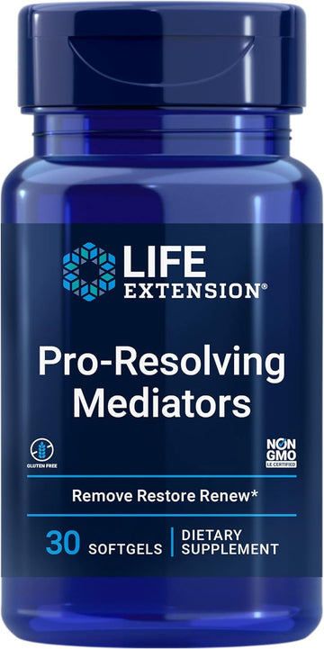 Life Extension Pro-Resolving Mediators - Inammation Management and Joint Health Supplement -Whole Body Health Support - From Marin Oil PRMs SPMs - Gluten-Free, Non-GMO, 30 Softgels