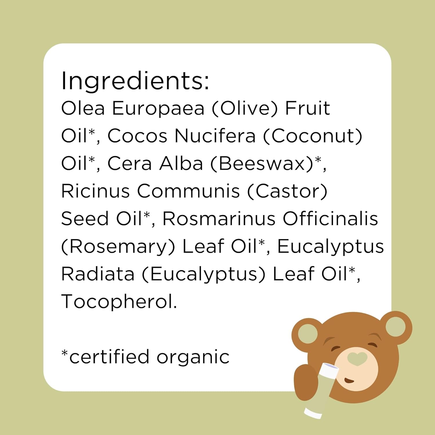 Oogiebear Baby Breathing Rub, Made With Naturally Soothing Eucalyptus & Rosemary, Usda Organic Safe For Babies 3 Months & Older, 0.5 Oz Balm
