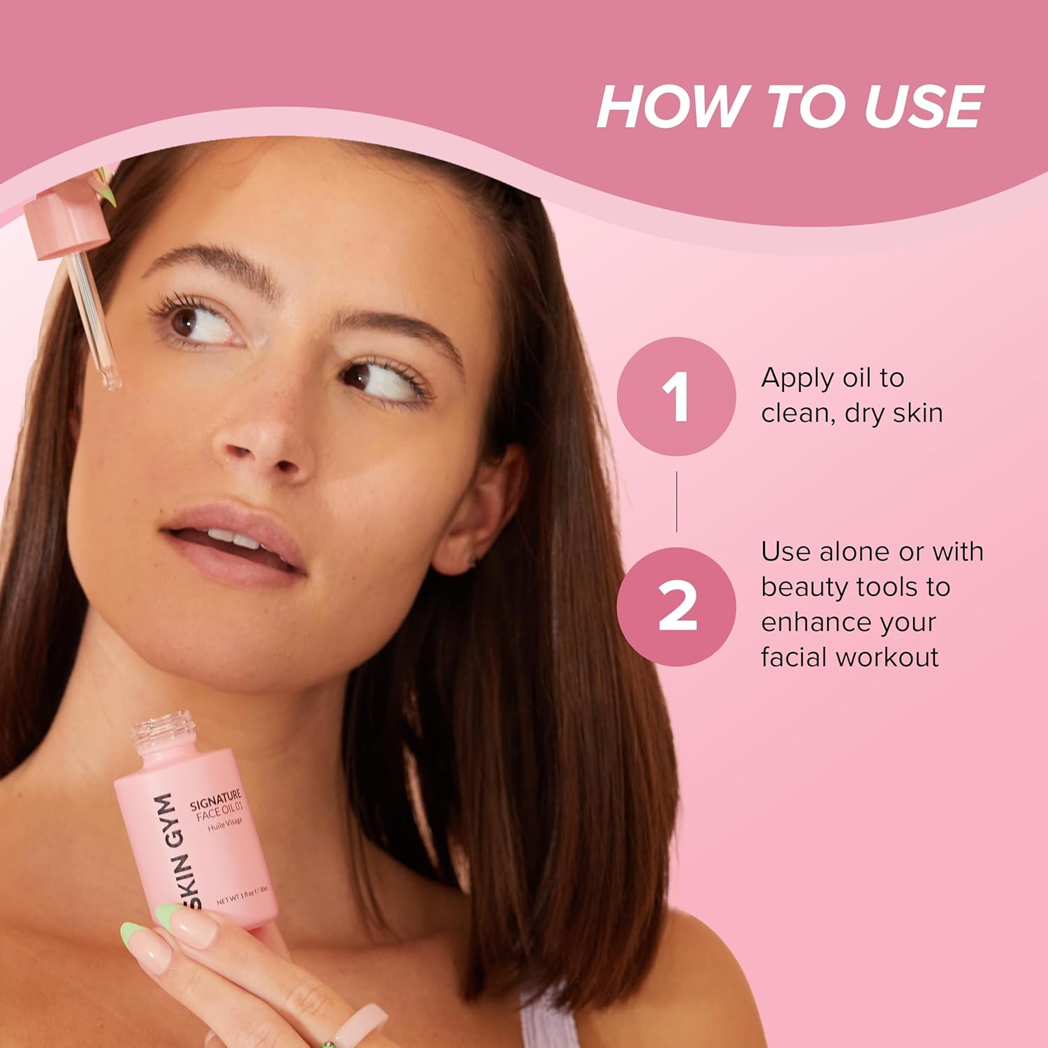 Skin Gym Signature Facial Oil, Moisturizing & Exfoliating - With Vitamin E, Jojoba, Rosehip, Apricot Seed : Beauty & Personal Care