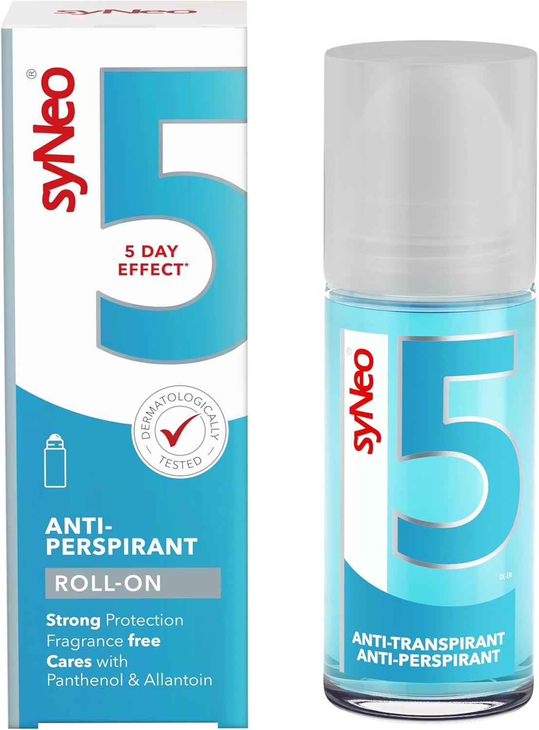 Syneo 5 Antiperspirant Unisex Roll-On, Antiperspirant Deodorant For Women And Men, 1 Pack (1 X 50 Ml)