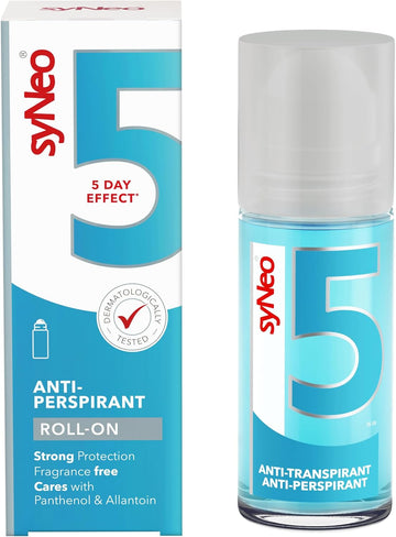 Syneo 5 Antiperspirant Unisex Roll-On, Antiperspirant Deodorant For Women And Men, 1 Pack (1 X 50 Ml)