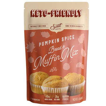 SWEET LOGIC Keto Baking Mix | Delicious Keto Baked Goods With Just 1-2G Net Carbs Per Serving | Gluten Free, Naturally Sweetened Low Carb, Diabetic Friendly | (Pumpkin Spice)