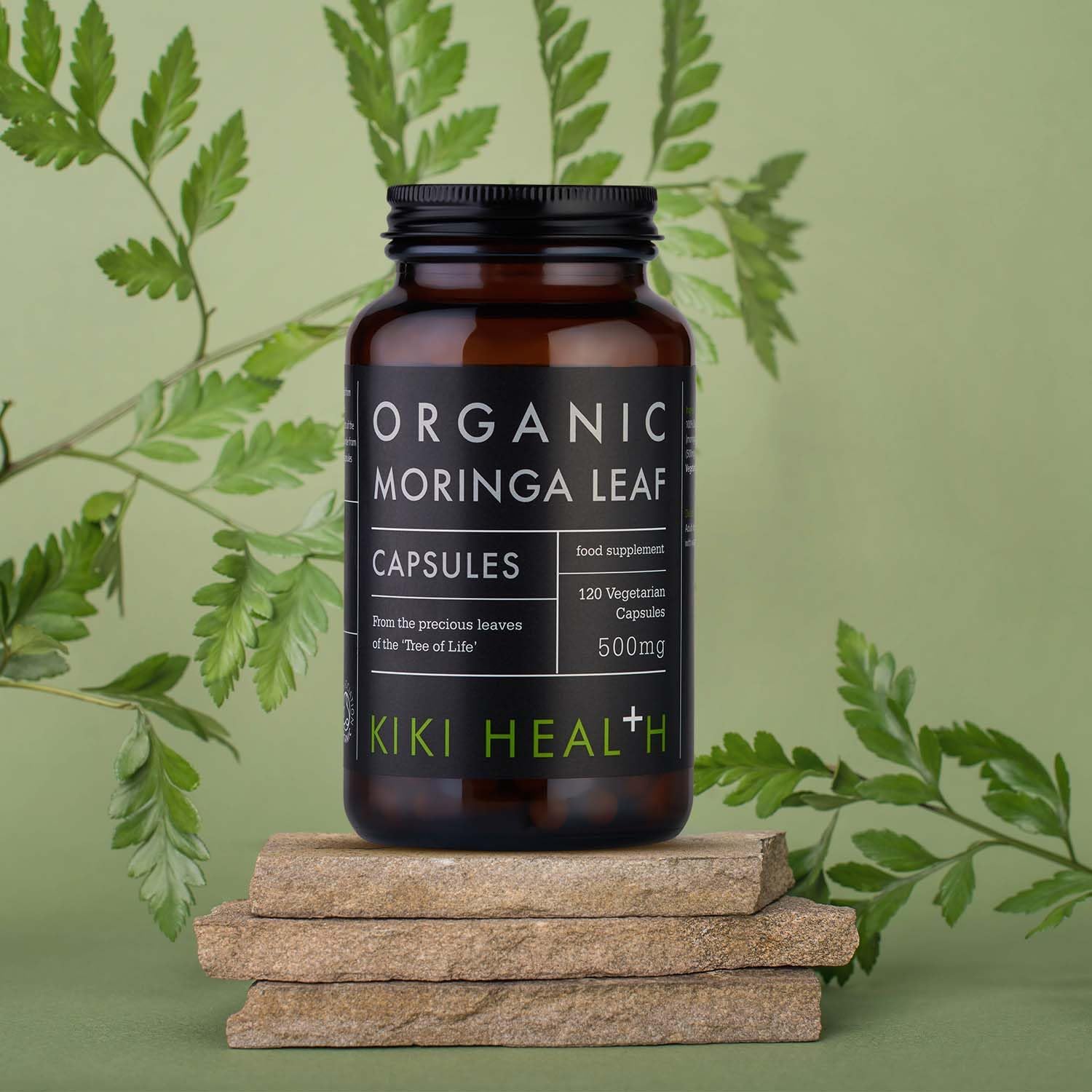 KIKI Health - Organic Moringa Leaf Capsules 500mg - Made from 100% Organic Moringa - No Artificial Colours, Preservatives, Sweeteners or Fillers - Suitable for Vegans - 120 Capsules : Amazon.co.uk: Health & Personal Care