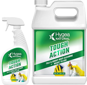 Tough Action Tile & Grout Deep Cleaning- Removes Dirt & Scum Without Harsh Chemicals- Cleans,Condition And Enhances Color Of Stone Without Residue- Biodegradable (Spray And Refill)