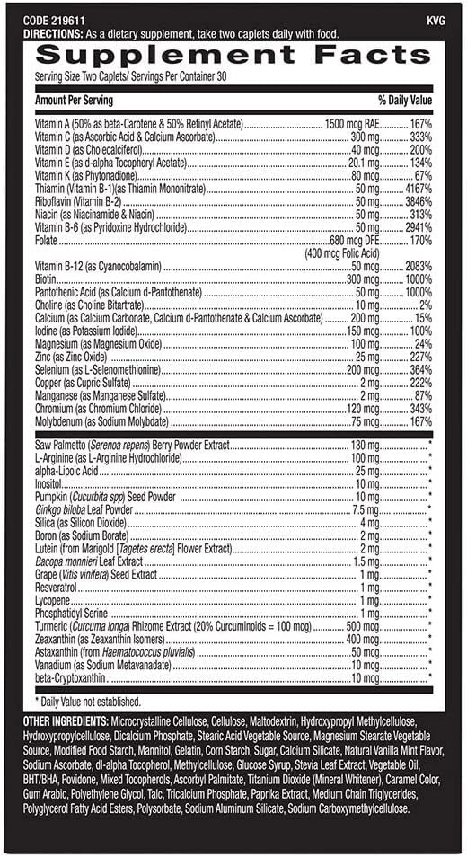 Gnc Mega Men 50 Plus Multivitamin | Antioxidants | Heart Health | Prostate And Circulatory Support | 60 Count