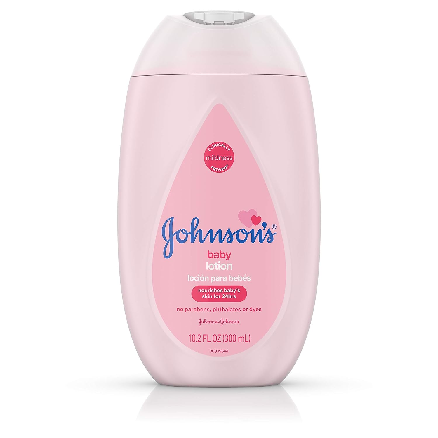 Johnson's Moisturizing Pink Baby Lotion with Coconut Oil, Hypoallergenic, 10.2 fl. oz