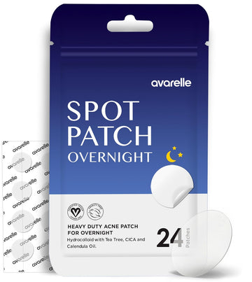 Avarelle Spot Pimple Patches For Face | Good Night Acne Cover | Fsa Hsa Hydrocolloid With Tea Tree Oil | Acne Spot Treatment (12-14 Mm, 96 Ct) (24 Count)