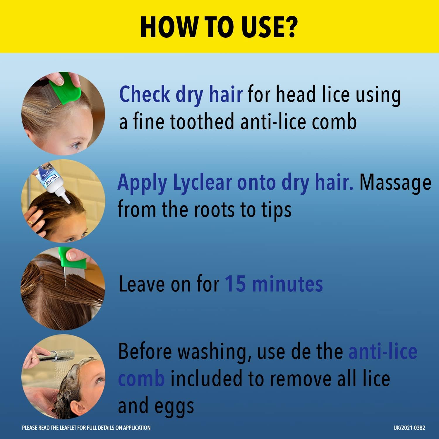 Lyclear Original Shampoo Head Lice Treatment + Head Lice Comb – Kills Head Lice And Washes Hair – Effective In Just 15 Minutes – 200 Ml Shampoo Format And Nit Comb