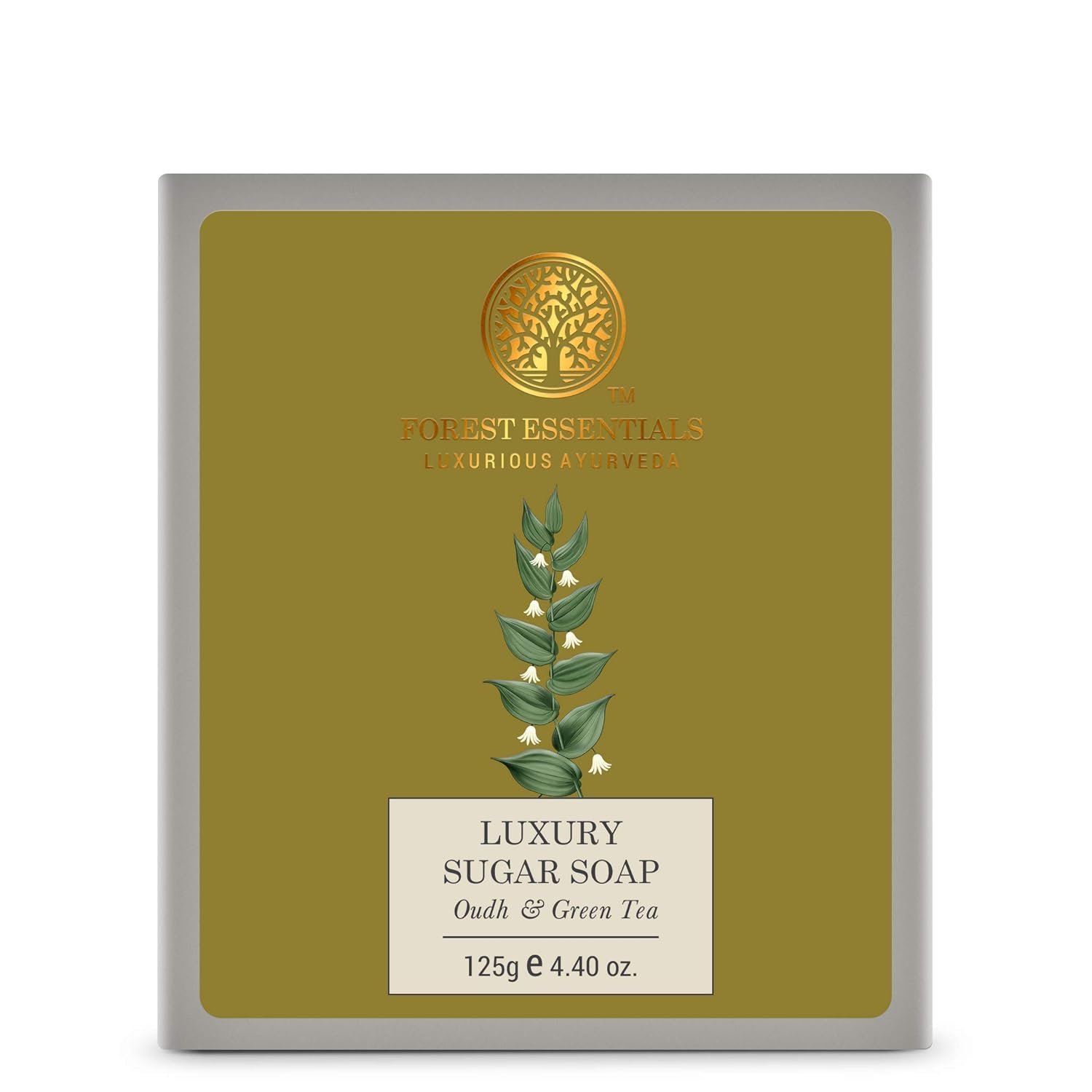 Forest Essentials Luxury Sugar Soap Oudh & Green Tea 125G : Beauty & Personal Care
