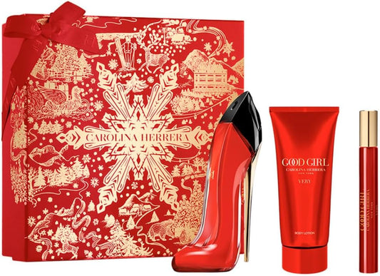 Carolina Herrera Very Good Girl Eau De Parfum 80Ml Gift Set (Contains 80Ml Edp, 100Ml Body Lotion And 10Ml Travel Spray)