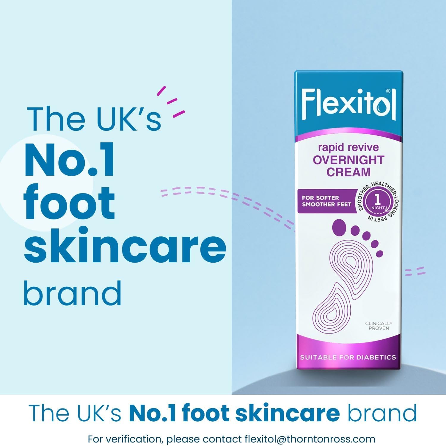 Flexitol Rapid Revive Overnight Foot Cream - 30 Percent Urea For Extremely Dry, Hard, Rough Skin On Feet - Results In 1 Night - Clinically Proven Foot Care - High Urea - Suitable For Diabetics. 50G