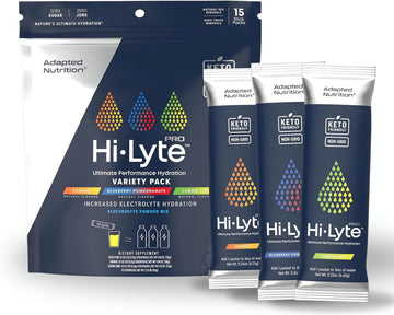 Hi-Lyte Pro Hydration Packets - 15 Individual Drink Packets | Variety Pack | Flavored Electrolyte Powder Packets | Sugar-Free, Zero Carb, Zero Calorie