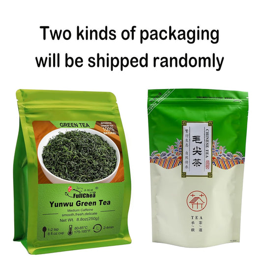 Fullchea - Maojian - Chinese Yunwu Green Tea - Green Tea Loose Leaf - Mao Jian Tea - Refreshing Brisk - Improve Focus (8.8Oz / 250G)
