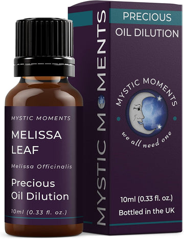 Mystic Moments | Melissa Leaf Precious Oil Dilution 10ml 3% Jojoba Blend Perfect for Massage, Skincare, Beauty and Aromatherapy