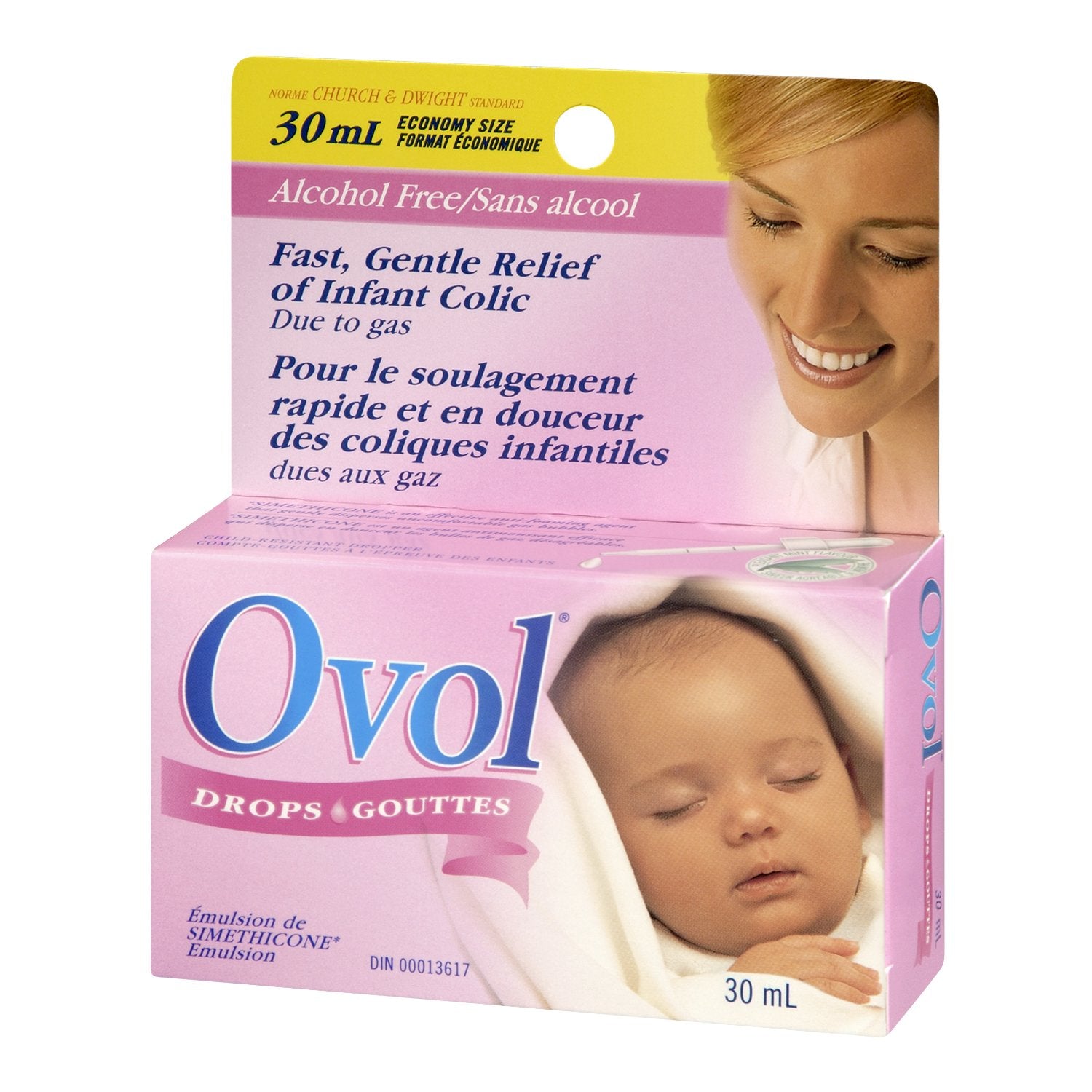 OVOL Infant DROPS for Fast & Gentle Relief of Infant Colic Gas 30 ml Made in Canada : Baby