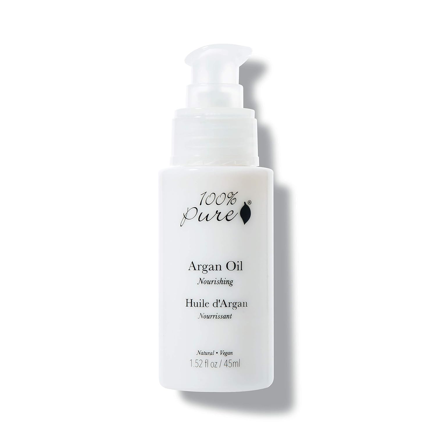 100% Pure Argan Oil, Cold-Pressed, Natural Moisturizer For Skin, Hair & Nails, Facial Serum, Hair Detangler, Cuticle Oil, Makeup Remover - 1.52 Fl Oz