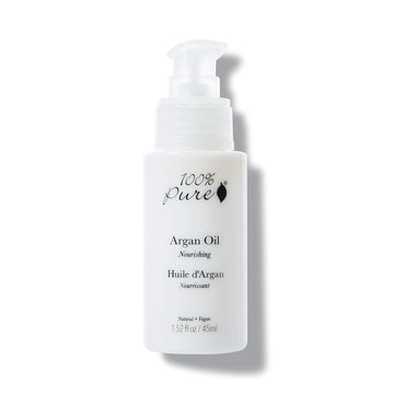 100% Pure Argan Oil, Cold-Pressed, Natural Moisturizer For Skin, Hair & Nails, Facial Serum, Hair Detangler, Cuticle Oil, Makeup Remover - 1.52 Fl Oz