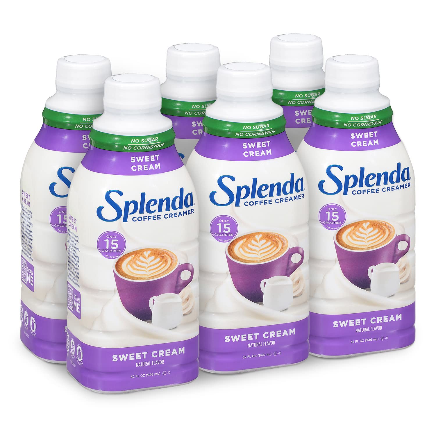 Splenda Sugar Free Sweet Cream Coffee Creamer, 32 Fl Oz (Pack Of 6)