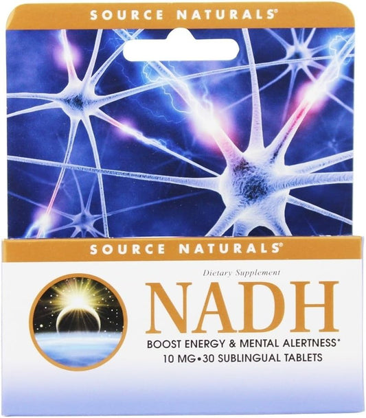 Source Naturals NADH 10mg, Boost Energy and Mental Alertness - 30 Lenges