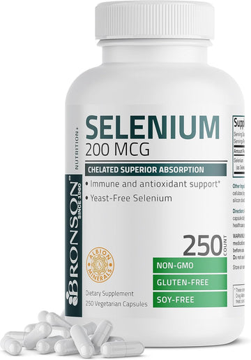 Bronson Selenium 200 mcg ? Yeast Free Chelated Amino Acid Complex - Es