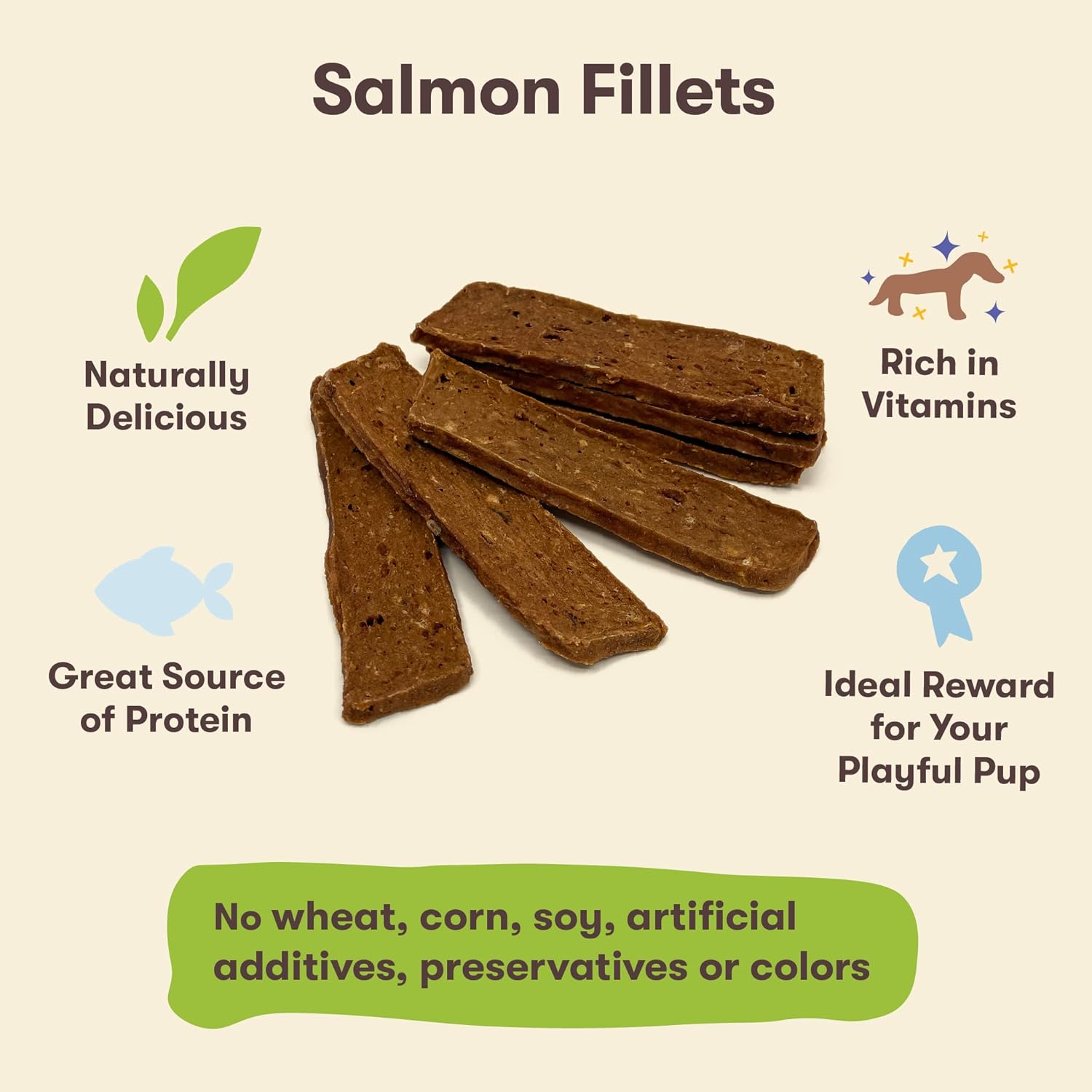 Pet 'n Shape Salmon Fillets, 16 oz - Healthy, Protein Rich Treats for Dogs : Pet Supplies