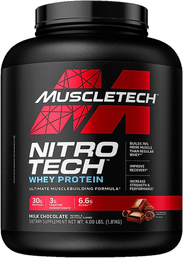 Whey Protein Powder | MuscleTech Nitro-Tech Whey Protein Isolate & Pep