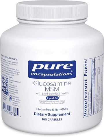 Pure Encapsulations Glucosamine Msm | Supplement For Joint Support, Mobility, Comfort, Cartilage Health, And Connective Tissue* | 180 Capsules