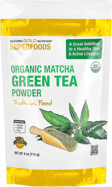 California Gold Nutrition Superfoods, Organic Matcha Green Tea Powder, 4 Oz (114 G)