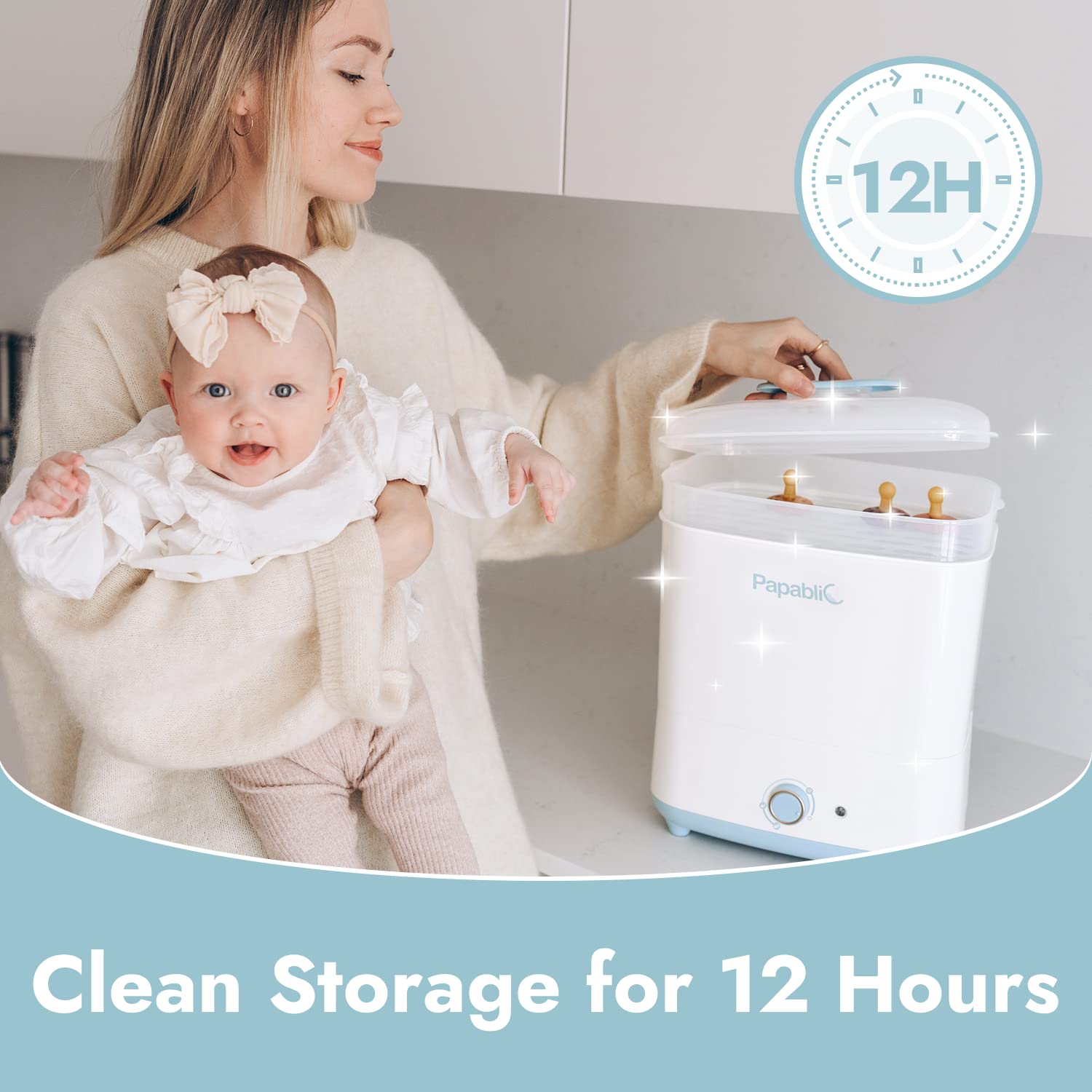 Papablic Baby Bottle Electric Steam Sterilizer and Dryer : Baby