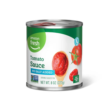 Amazon Fresh, Tomato Sauce, No Salt Added, 8 Oz (Previously Happy Belly, Packaging May Vary)