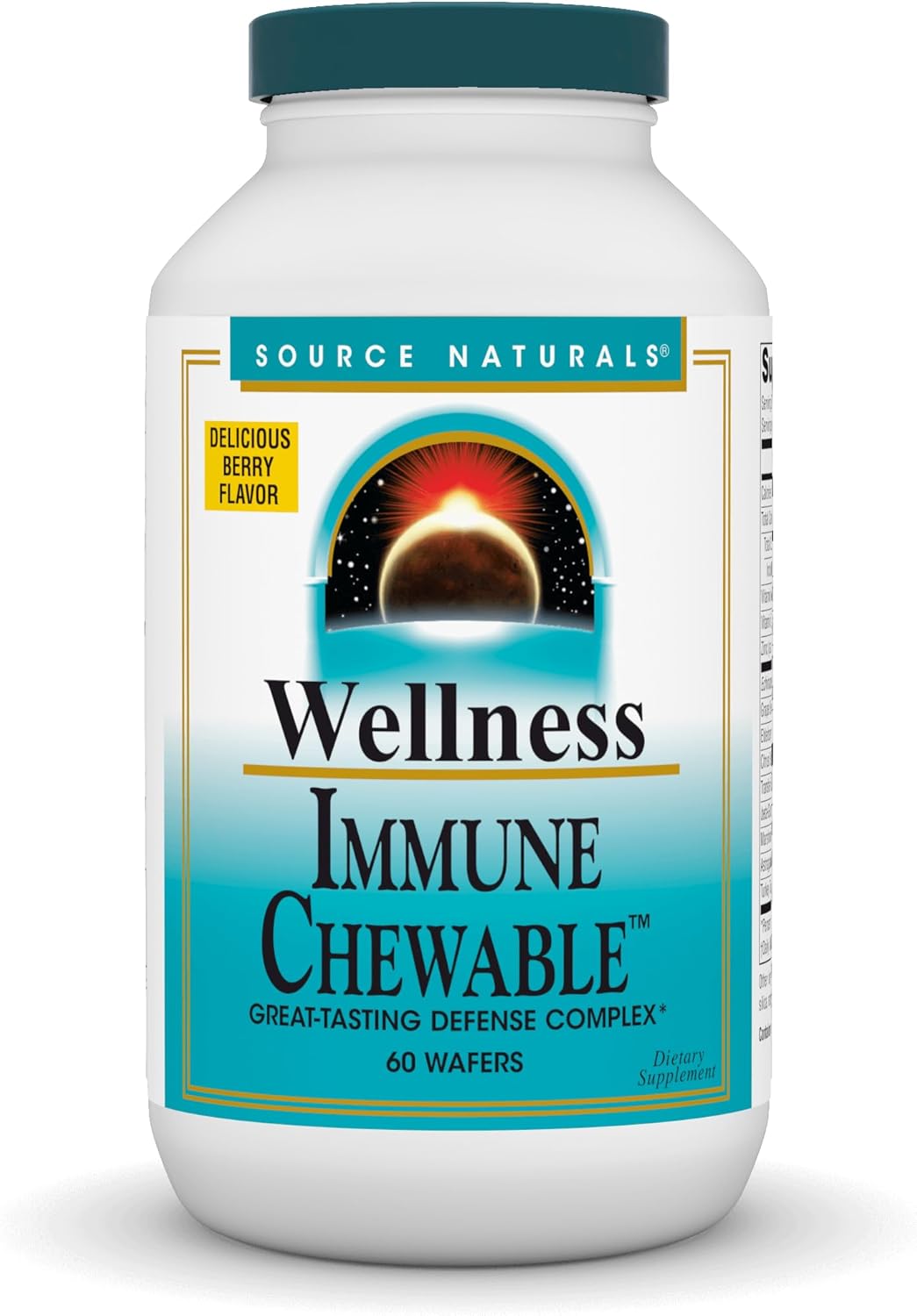 Source Naturals Wellness Immune Chewable, Great-Tasting Defense Complex* - 60 Wafers