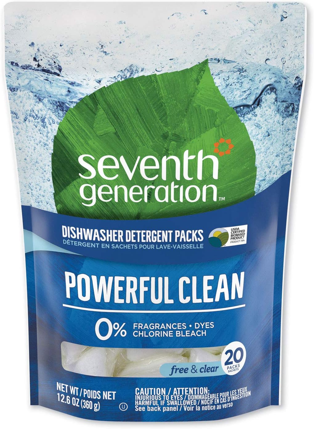 Seventh Generation Pacs Dish Auto Free & Cle : Health & Household