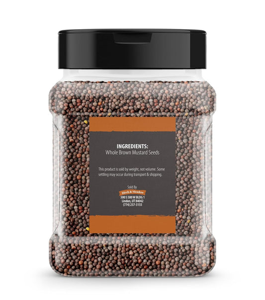 Birch & Meadow Brown Mustard Seeds, 10.4 Oz, Whole Seeds, Hot & Spicy Flavor, Marinades & Condiments