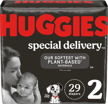 Huggies Special Delivery Hypoallergenic Baby Diapers Size 2 (12-18 Lbs), 29 Ct, Fragrance Free, Safe For Sensitive Skin
