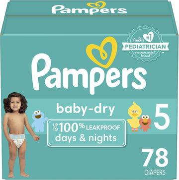 Pampers Baby Dry Diapers - Size 5, 78 Count, Absorbent Disposable Diapers