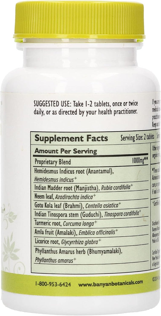 Banyan Botanicals Healthy Skin - USDA Certified Organic - 90 Tablets - Daily Supplement for Radiant, awless Skin