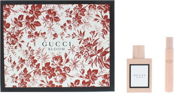 Gucci Bloom Eau De Parfum 50Ml & Edp 7.5Ml Rollerball Gift Set For Her