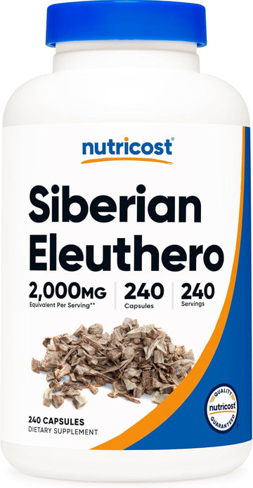 Nutricost Siberian Eleuthero 500Mg, 240 Capsules - Eleutherococcus Senticosus - Gluten Free & Non-Gmo