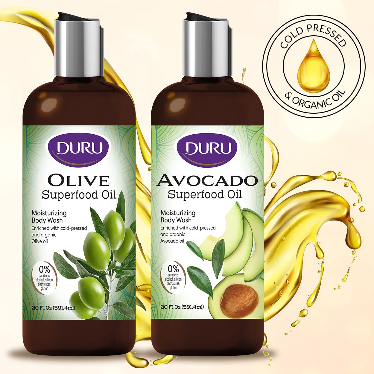 Duru Olive Oil Body Wash - Gentle Cleansing Moisturizing Sensitive Skin Shower Gel Paraben Free Alcohol Free Silicone Free Phthalete Free Gluten Free Body Wash : Beauty & Personal Care