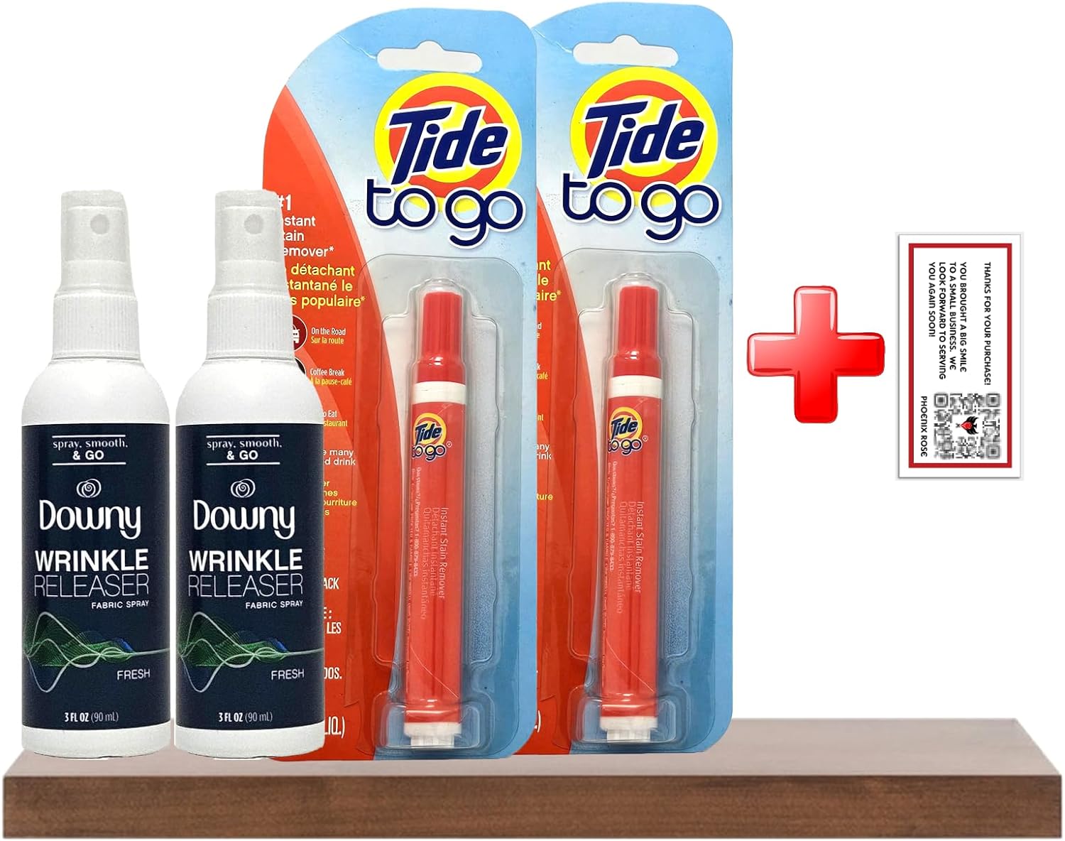 Downy Wrinkle Release Spray and Tide Pens (2 of each), and Bonus Phoenix Rose Fridge Sticker - Laundry Essentials Bundle