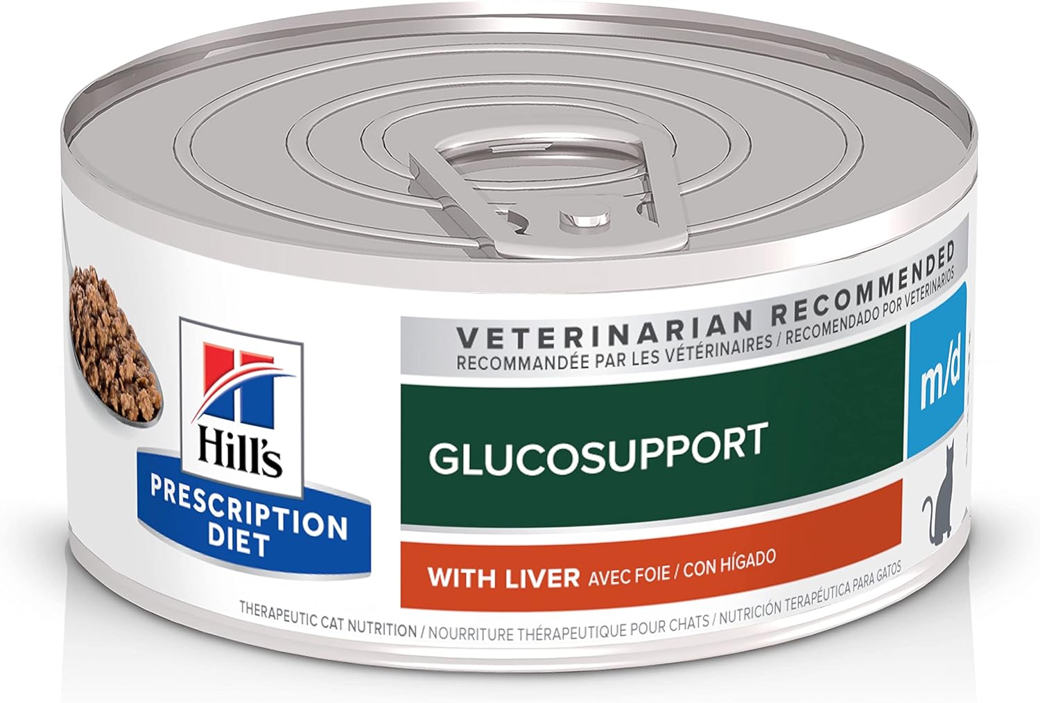 Hill'S Prescription Diet M/D Glucosupport With Liver Flavor Canned Cat Food, Veterinary Diet, 5.5 Ounce (Pack Of 24)